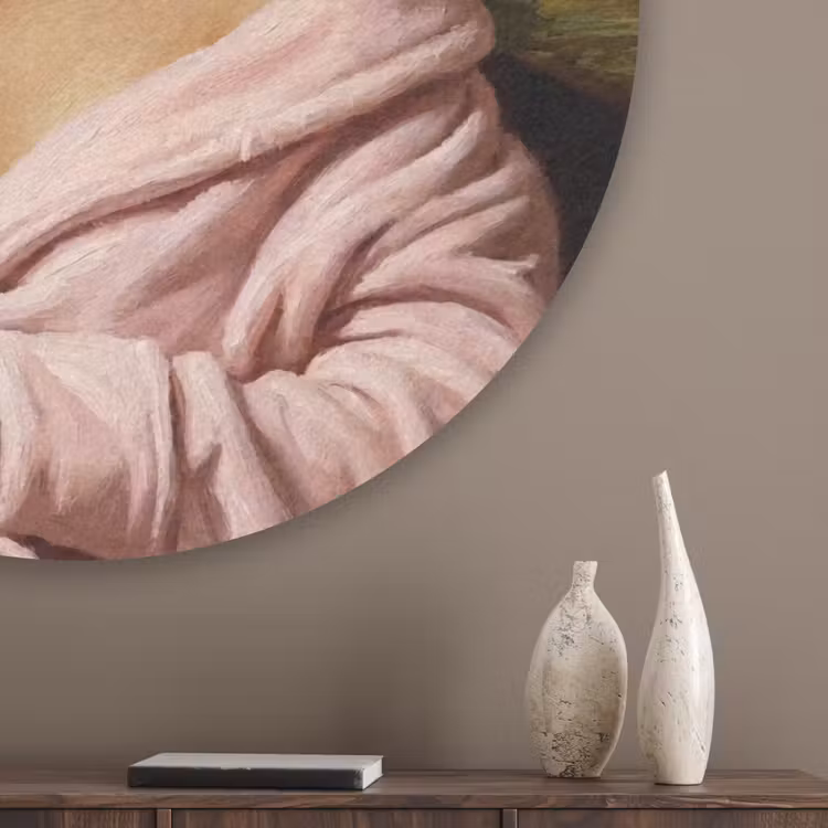 Mona - Klassiek - Roze Akoestische PET Vilt - Rond klein -sfeer5_closeup