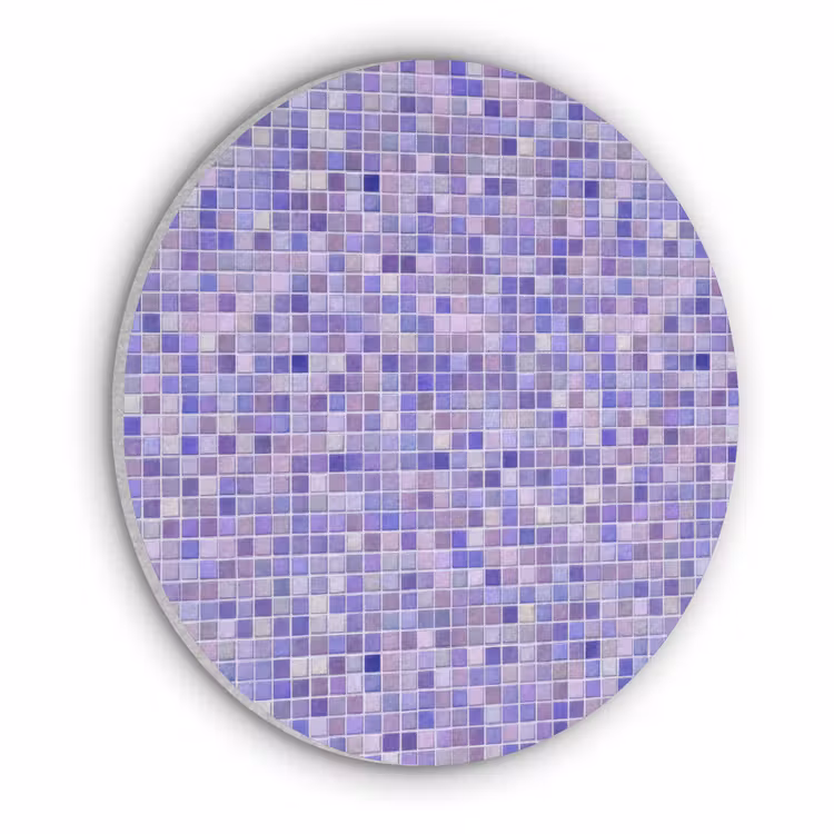 Mozaïek - Tegels - Lila - Amethist Akoestische PET Vilt - Rond klein 838 -3d