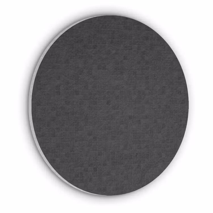 Mozaïek - Patroon - Antraciet - Zwart Akoestische PET Vilt - Rond klein 838 -3d