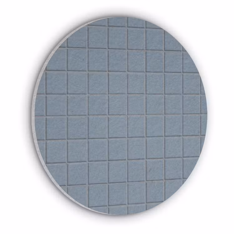 Patroon - Tegel - Blauwgrijs Akoestische PET Vilt - Rond klein 838 -3d