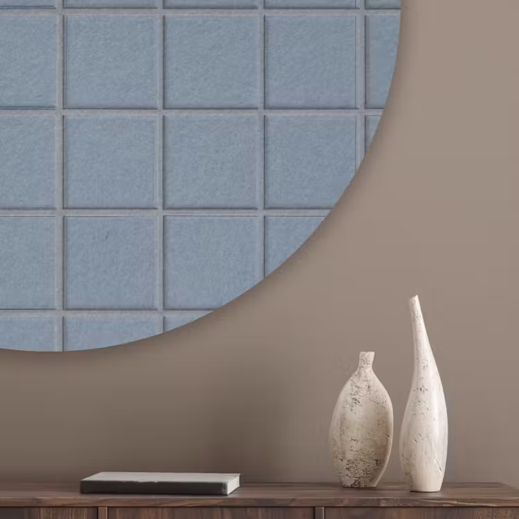 Patroon - Tegel - Blauwgrijs Akoestische PET Vilt - Rond klein 838 -sfeer5_closeup