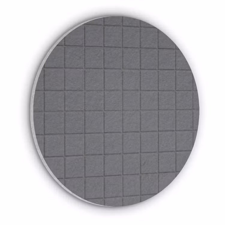 Patroon - Tegel - Grafiet - Grijs Akoestische PET Vilt - Rond klein 838 -3d