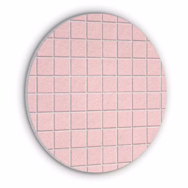 Patroon - Tegel - Pastelroze Akoestische PET Vilt - Rond klein 838 -3d