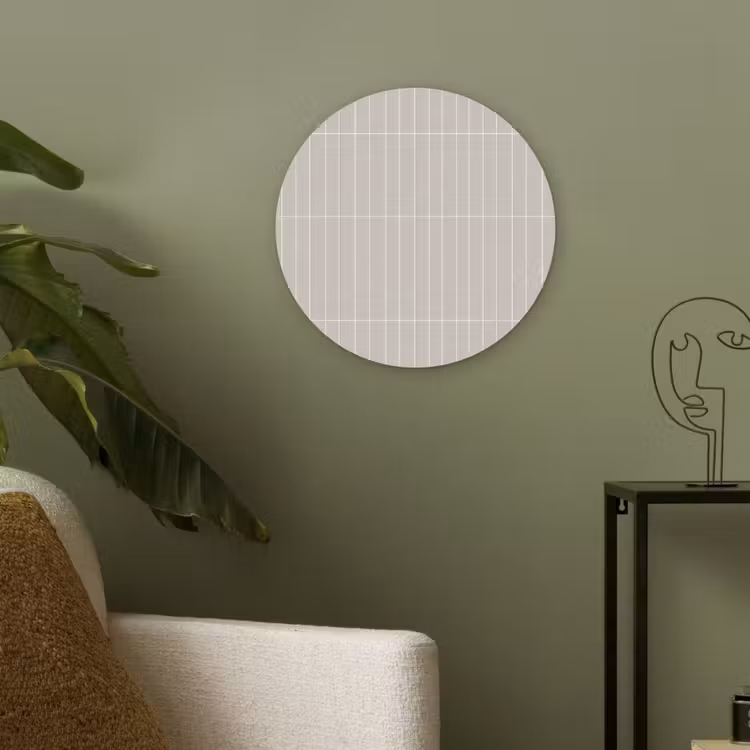 Patroon - Tegels - Zand Akoestische PET Vilt - Rond klein 838 -sfeer2