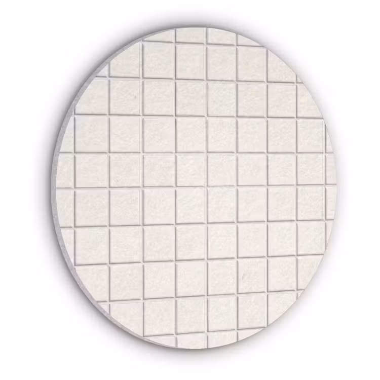 Patroon - Tegels - Wit Akoestische PET Vilt - Rond klein 838 -3d
