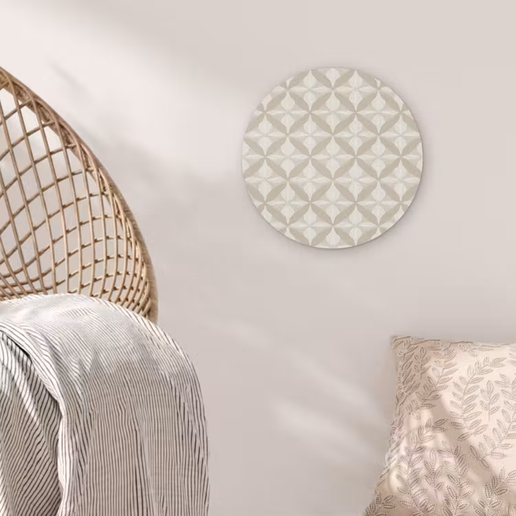 Patroon - Klassiek - Beige Akoestische PET Vilt - Rond klein 838 -sfeer4