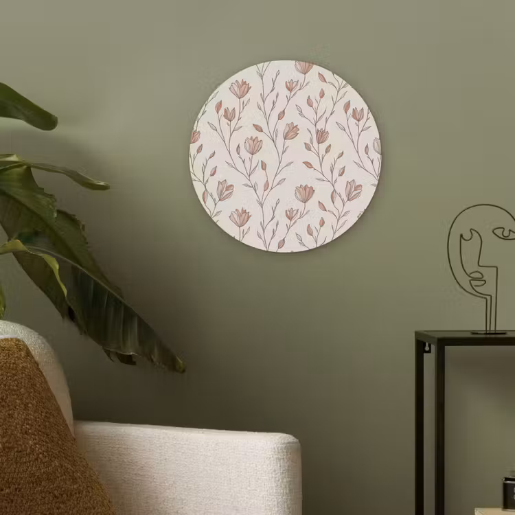 Patroon - Klassiek - Roze Akoestische PET Vilt - Rond klein 838 -sfeer2