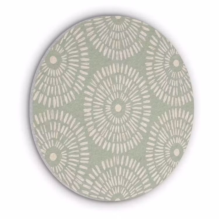 Patroon - Cirkels - Abstract - Modern - Groen Akoestische PET Vilt - Rond klein -3d