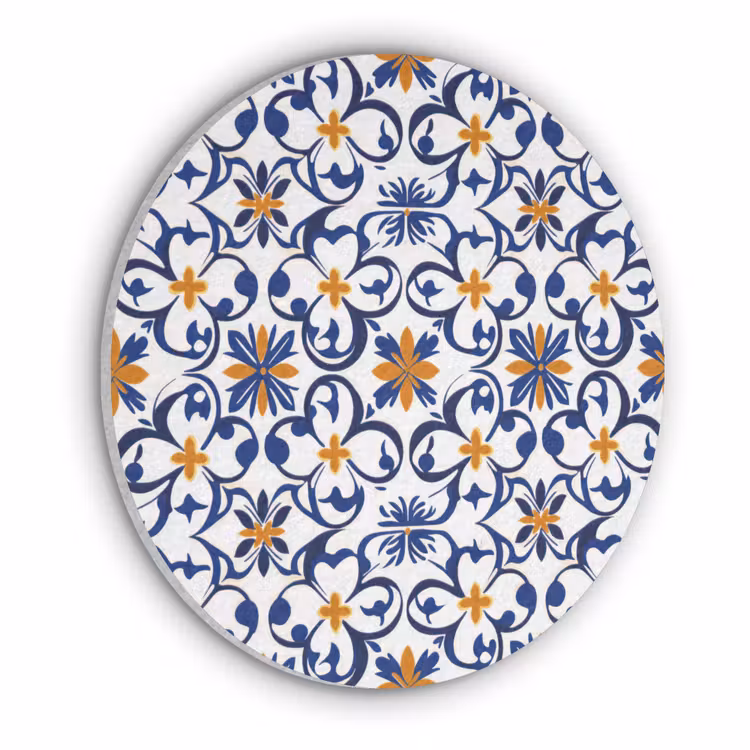 Patroon - Modern - Kleurrijk Akoestische PET Vilt - Rond klein 838 -3d