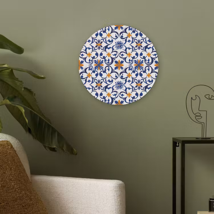 Patroon - Modern - Kleurrijk Akoestische PET Vilt - Rond klein 838 -sfeer2