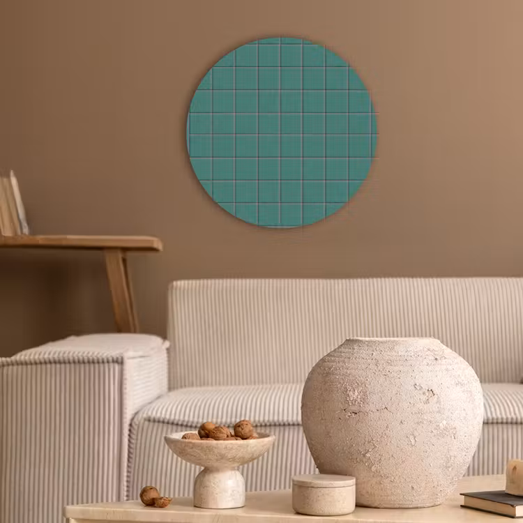 Patroon - Patroon - Smaragd Akoestische PET Vilt - Rond klein 838 -sfeer1