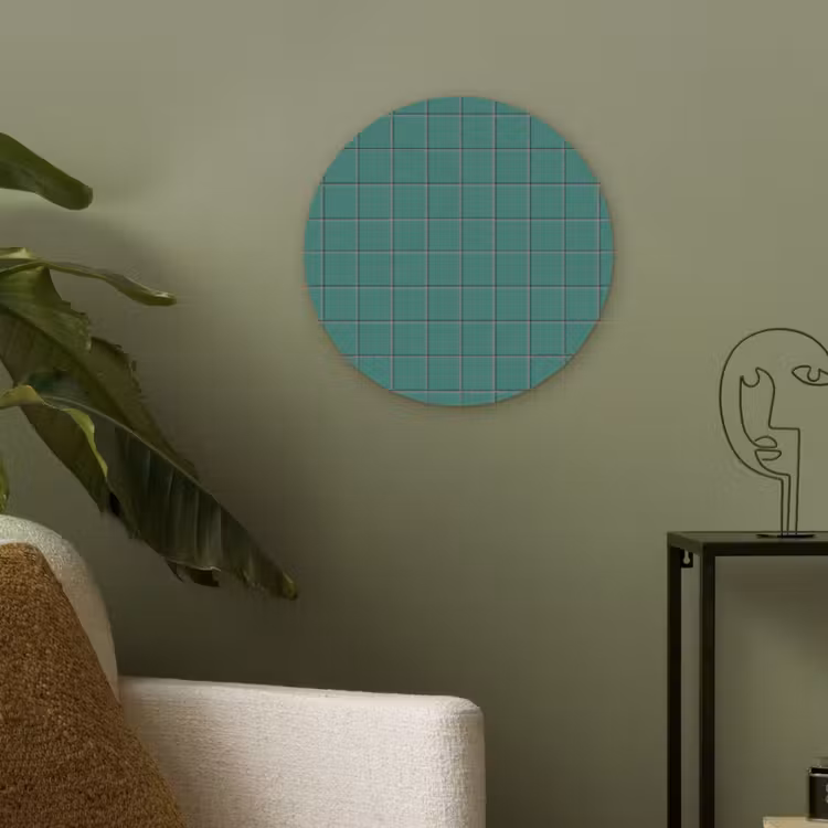 Patroon - Patroon - Smaragd Akoestische PET Vilt - Rond klein 838 -sfeer2