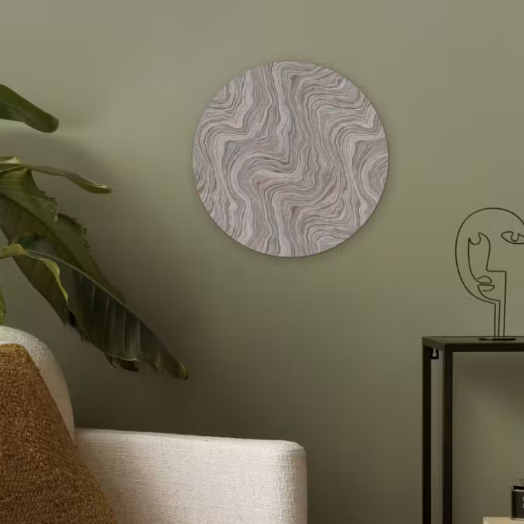 Patroon - Textuur - Grijs Akoestische PET Vilt - Rond klein 838 -sfeer2