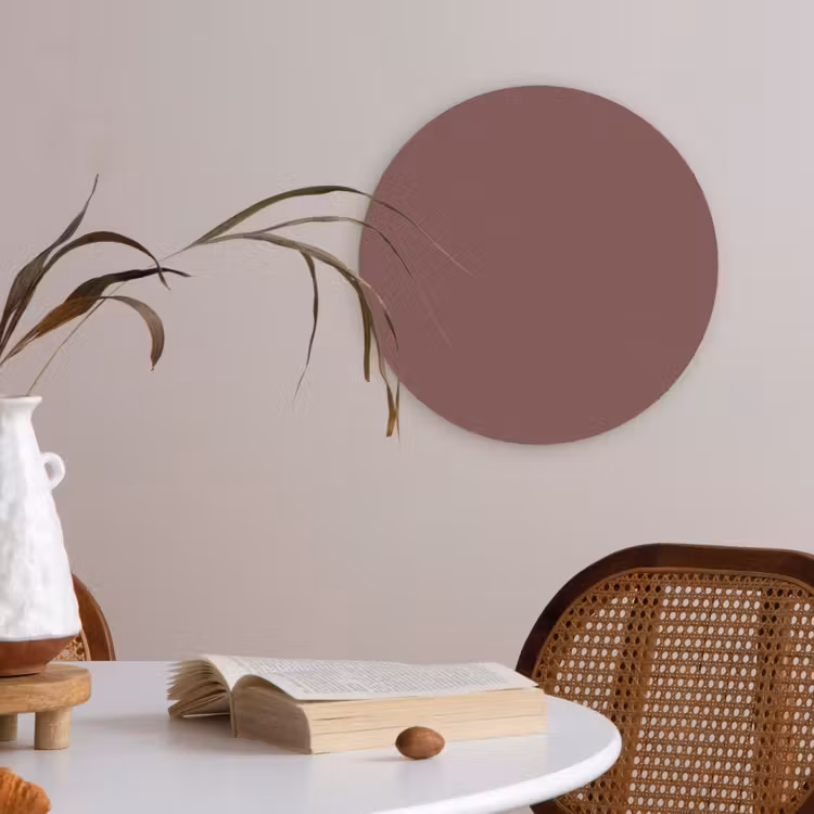 Muted - Raisin - Rood Akoestische PET Vilt - Rond klein 838 -sfeer3