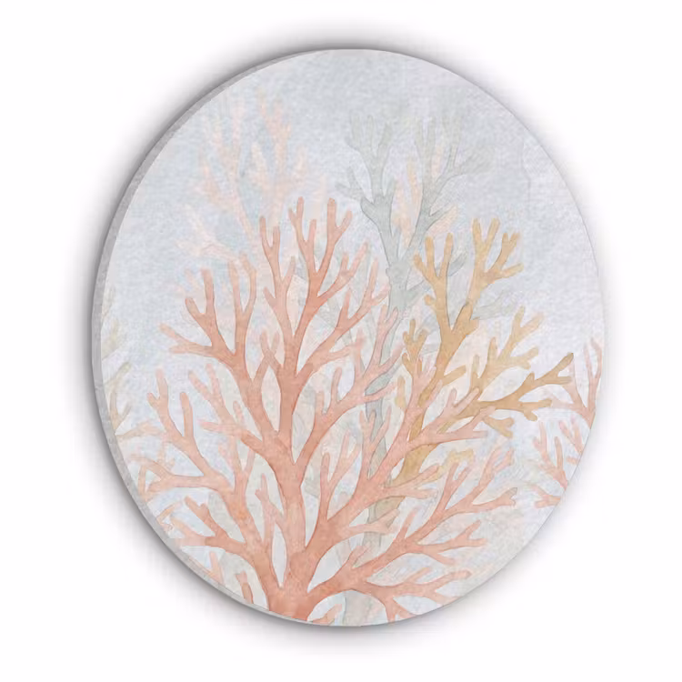 Natuur - Abstract - Aquarel - Organisch - Warm Akoestische PET Vilt - Rond klein -3d