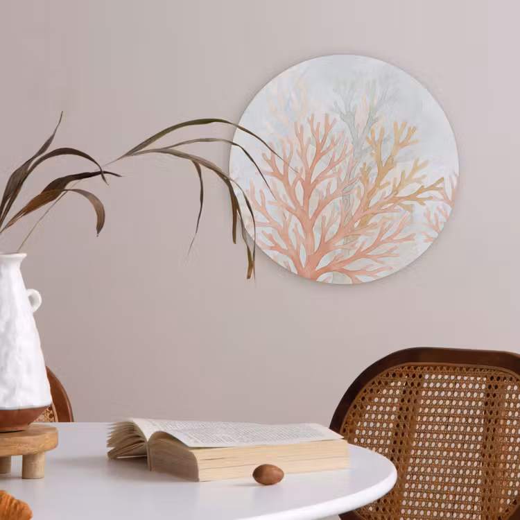 Natuur - Abstract - Aquarel - Organisch - Warm Akoestische PET Vilt - Rond klein -sfeer3