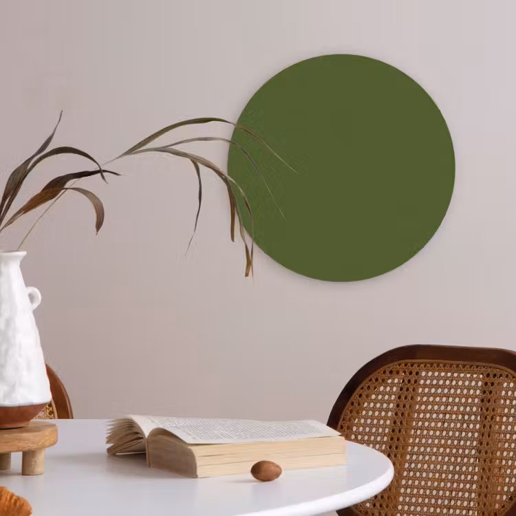 Olive - Drab - Groen Akoestische PET Vilt - Rond klein 838 -sfeer3