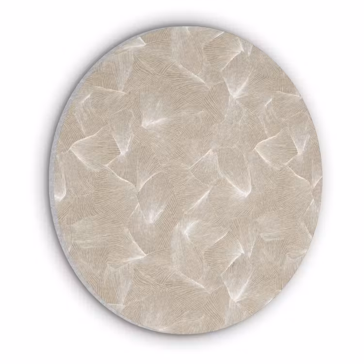 Organisch - Textuur - Beige Akoestische PET Vilt - Rond klein 838 -3d