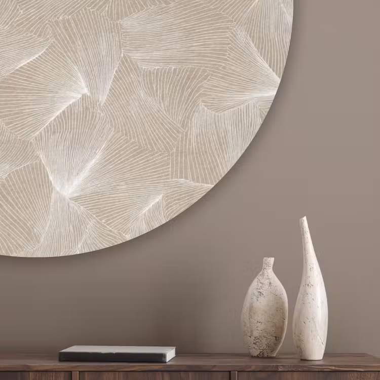 Organisch - Textuur - Beige Akoestische PET Vilt - Rond klein 838 -sfeer5_closeup