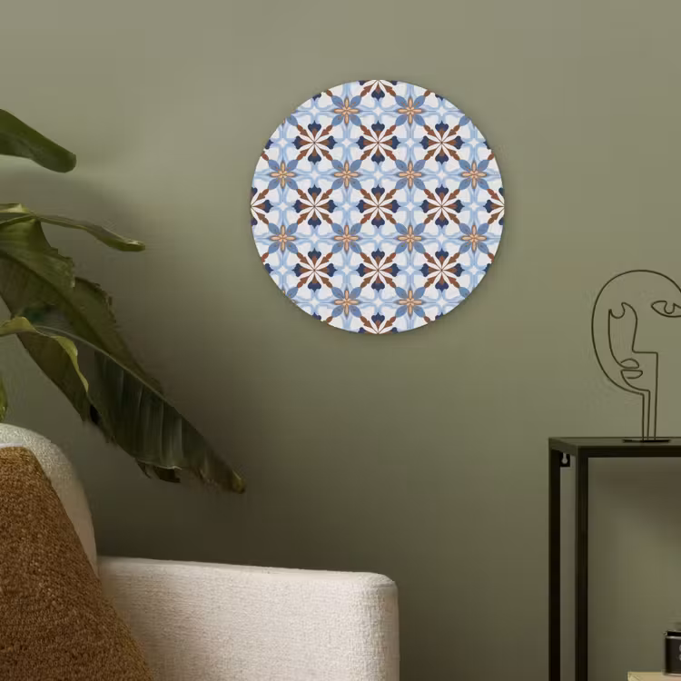 Ornament - Tegel - Kleurrijk Akoestische PET Vilt - Rond klein 838 -sfeer2
