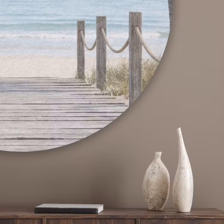 Palmbomen - Pad - Horizon Akoestische PET Vilt - Rond klein -sfeer5_closeup