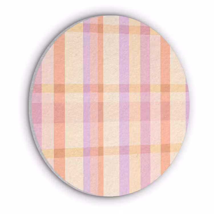 Pastel - uitpatroon - Geometrisch Akoestische PET Vilt - Rond klein 838 -3d