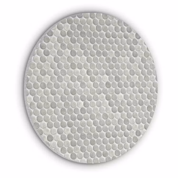 Penny - Mozaïek - Lichtgrijs Akoestische PET Vilt - Rond klein 838 -3d