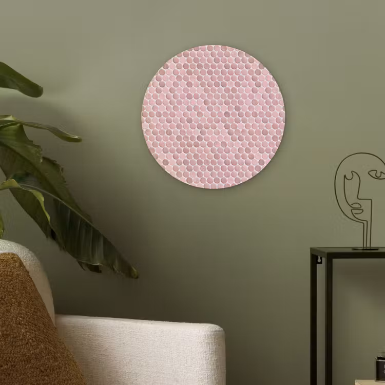 Penny - Mozaïek - Lichtroze Akoestische PET Vilt - Rond klein 838 -sfeer2