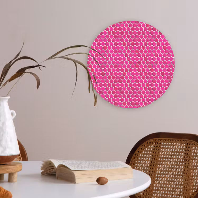 Penny - Mozaïek - Felroze Akoestische PET Vilt - Rond klein 838 -sfeer3