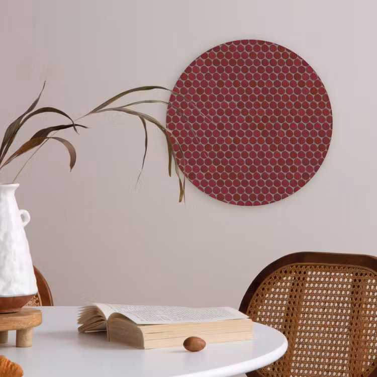 Penny - Mozaïek - Rond - Rood Akoestische PET Vilt - Rond klein 838 -sfeer3