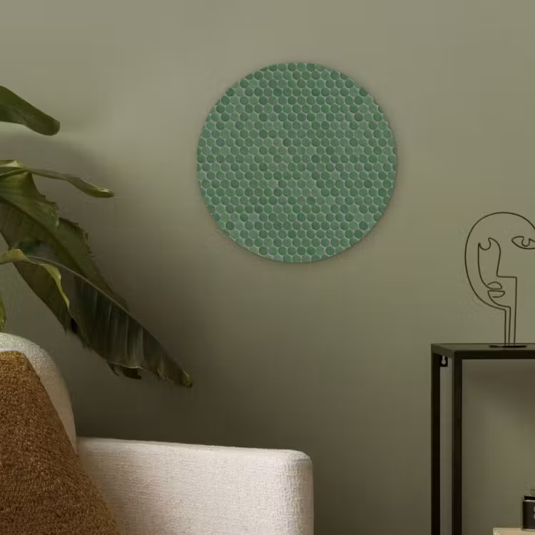 Penny - Mozaïek - Bosgroen - Green Akoestische PET Vilt - Rond klein 838 -sfeer2