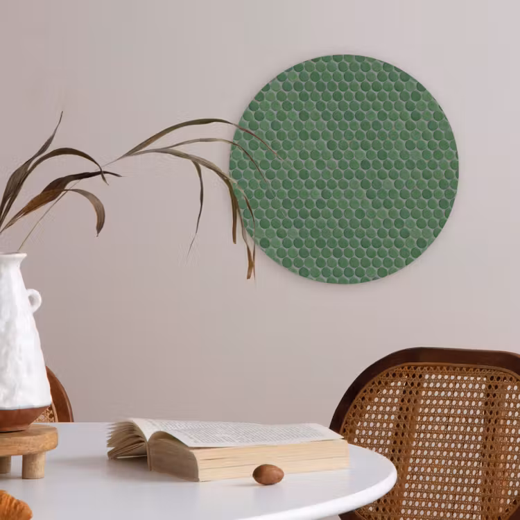 Penny - Mozaïek - Bosgroen - Green Akoestische PET Vilt - Rond klein 838 -sfeer3