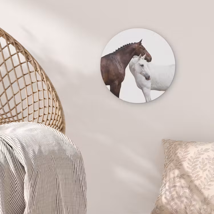 Paard - Modern - Balans Akoestische PET Vilt - Rond klein -sfeer4