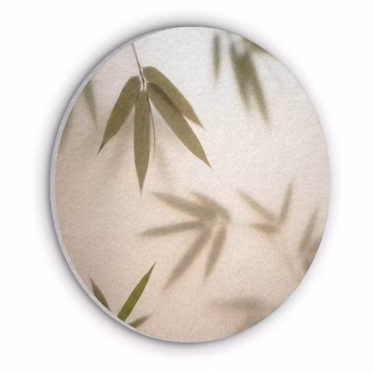 Planten - Bladeren - Natuur - Groen Akoestische PET Vilt - Rond klein -3d