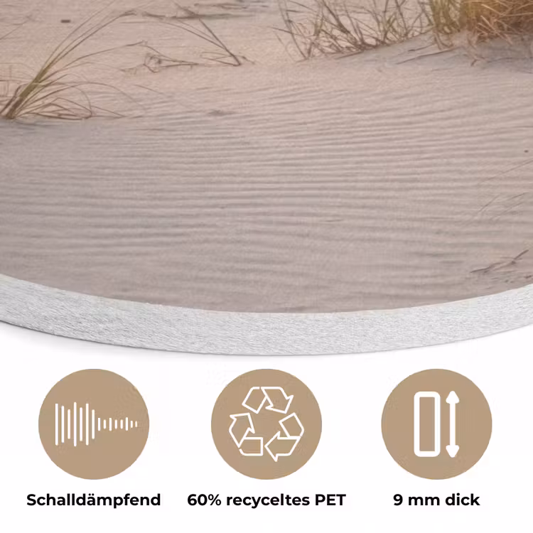 Pier - Zonsondergang - Strand Akoestische PET Vilt - Rond klein -closeup_DE