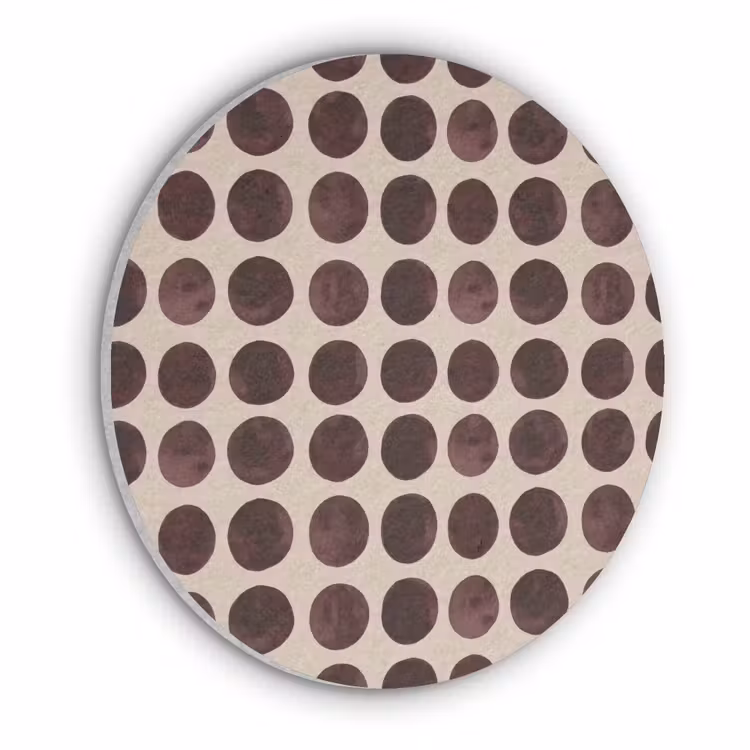 Stippen - Patroon - Bruin Akoestische PET Vilt - Rond klein 838 -3d