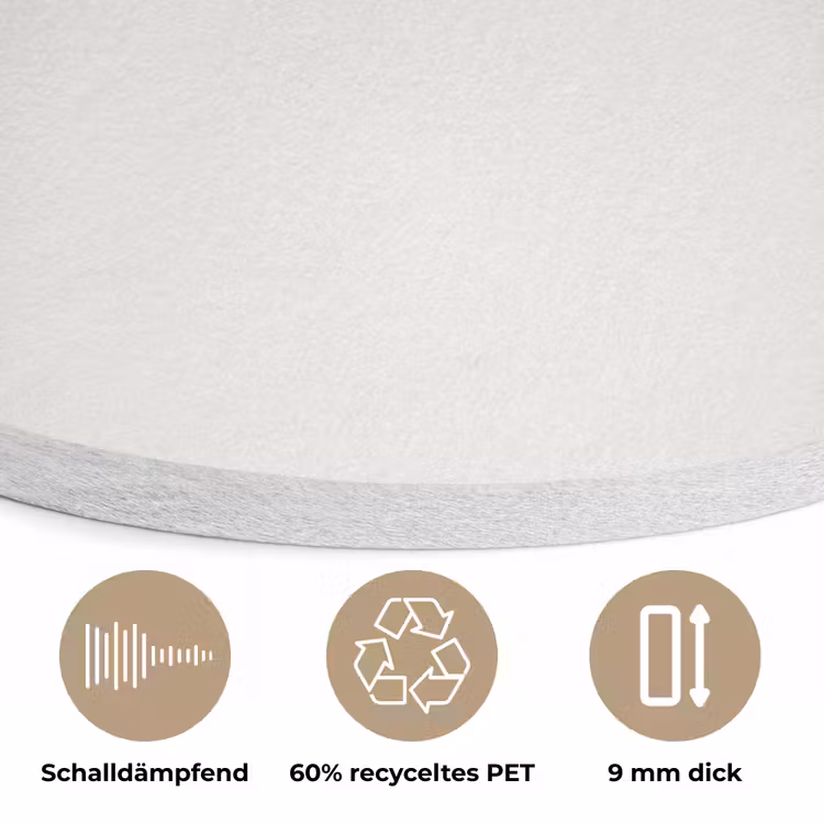 Pure - Alabaster - Wit Akoestische PET Vilt - Rond klein 838 -closeup_DE