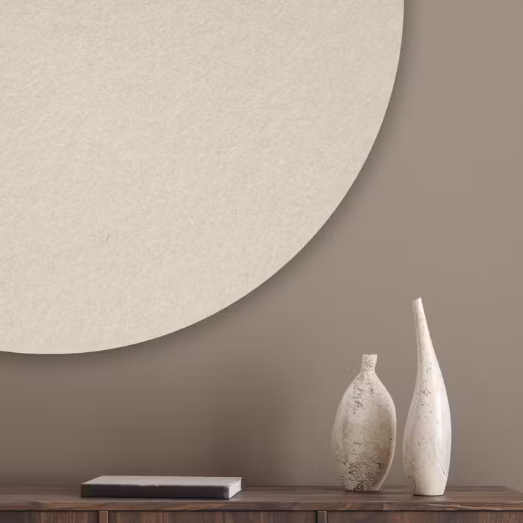 Raw - Linen - Nude Akoestische PET Vilt - Rond klein 838 -sfeer5_closeup