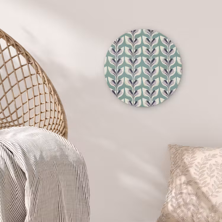 Retro - Modern - Groen Akoestische PET Vilt - Rond klein 838 -sfeer4