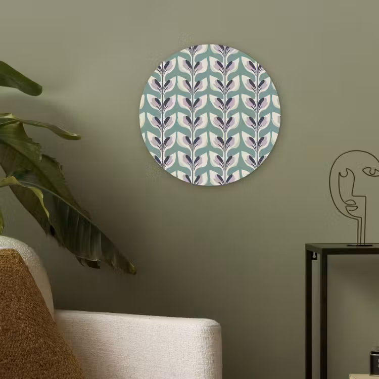 Retro - Modern - Groen Akoestische PET Vilt - Rond klein 838 -sfeer2