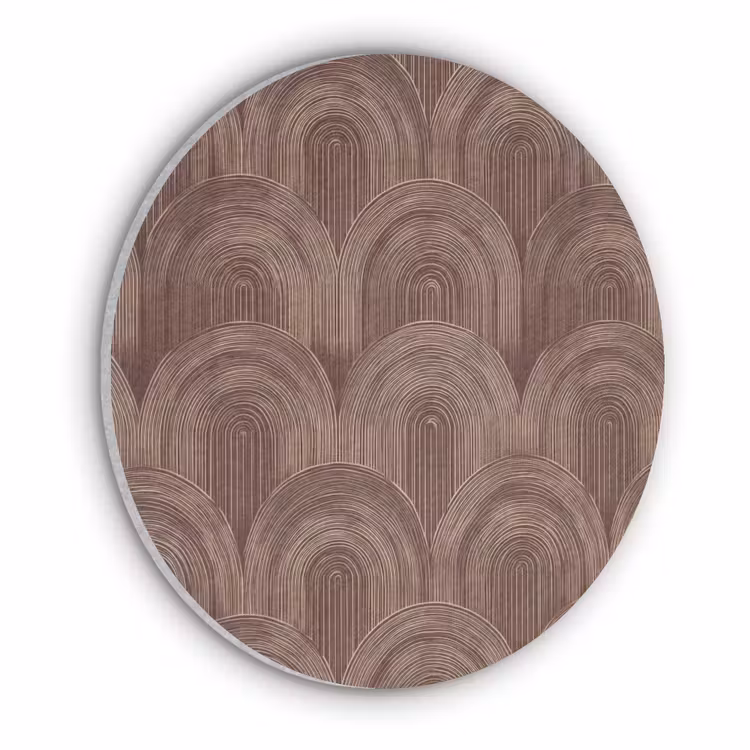 Ritmisch - Effect - Bruin Akoestische PET Vilt - Rond klein 838 -3d