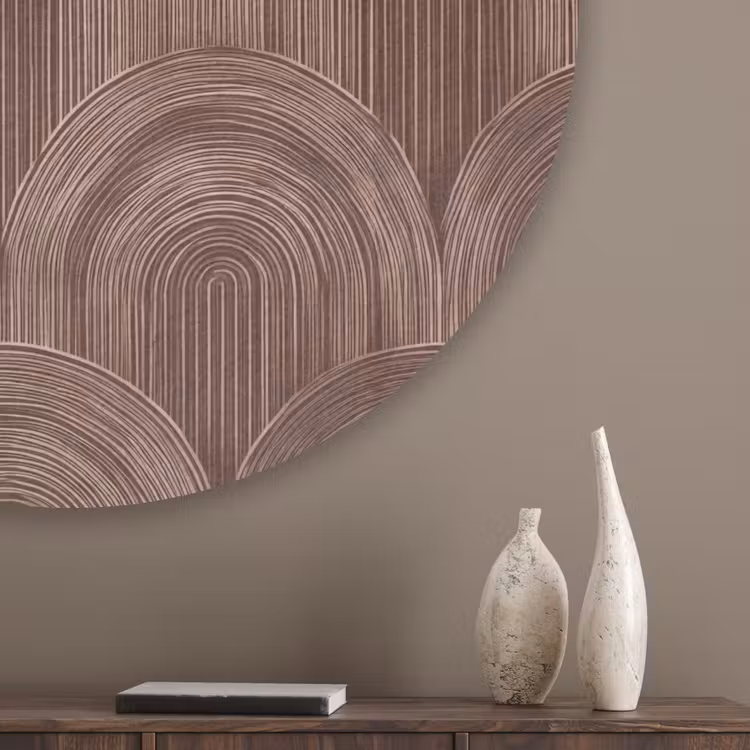Ritmisch - Effect - Bruin Akoestische PET Vilt - Rond klein 838 -sfeer5_closeup