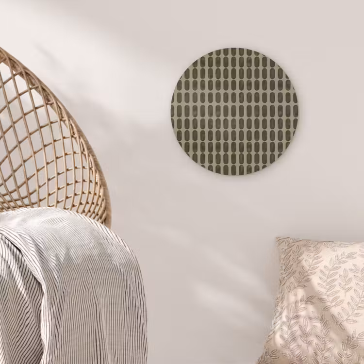 Ritmisch - Effect - Groen Akoestische PET Vilt - Rond klein 838 -sfeer4
