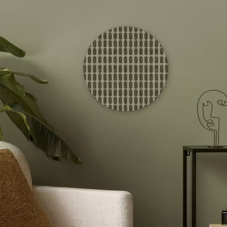 Ritmisch - Effect - Groen Akoestische PET Vilt - Rond klein 838 -sfeer2