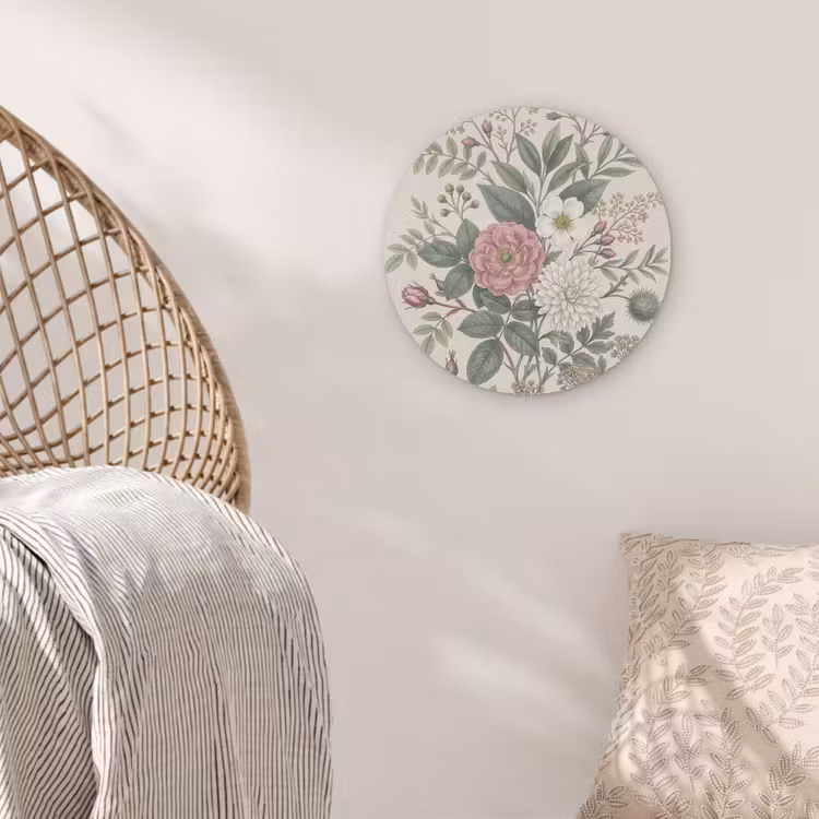 Romantisch - Design - Kleurrijk Akoestische PET Vilt - Rond klein -sfeer4