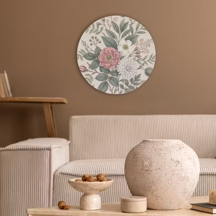 Romantisch - Design - Kleurrijk Akoestische PET Vilt - Rond klein -sfeer1