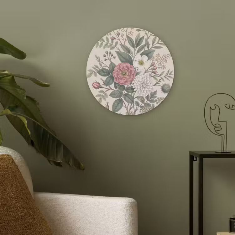 Romantisch - Design - Kleurrijk Akoestische PET Vilt - Rond klein -sfeer2