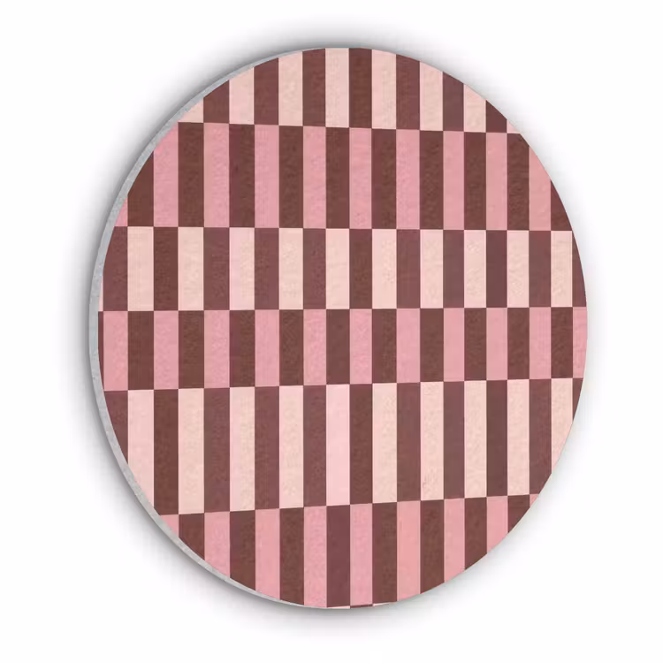 Roze - Rood - Blokjes Akoestische PET Vilt - Rond klein 838 -3d