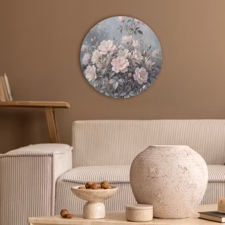 Rozen - Illustratie - Roze Akoestische PET Vilt - Rond klein -sfeer1