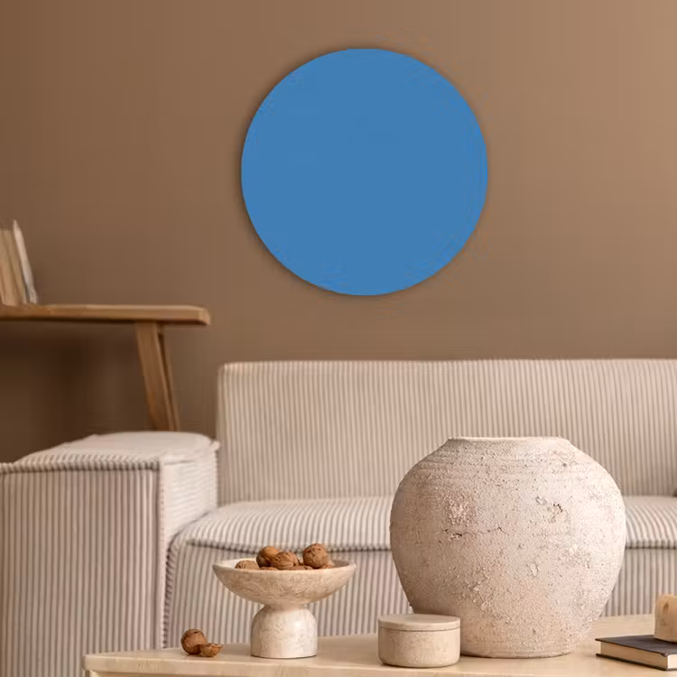 Royal - Blue - Blauw Akoestische PET Vilt - Rond klein 838 -sfeer1